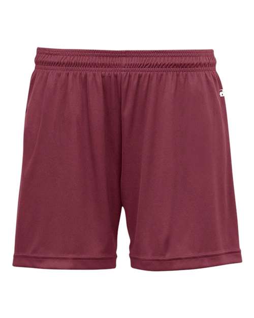 Badger 4116 Women's B-Core 5" Inseam Shorts - Cardinal - front