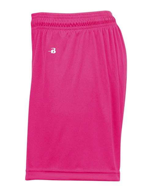 Badger 4116 Women's B-Core 5" Inseam Shorts - Hot Pink - side