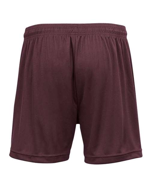 Badger 4116 Women's B-Core 5" Inseam Shorts - Maroon - back