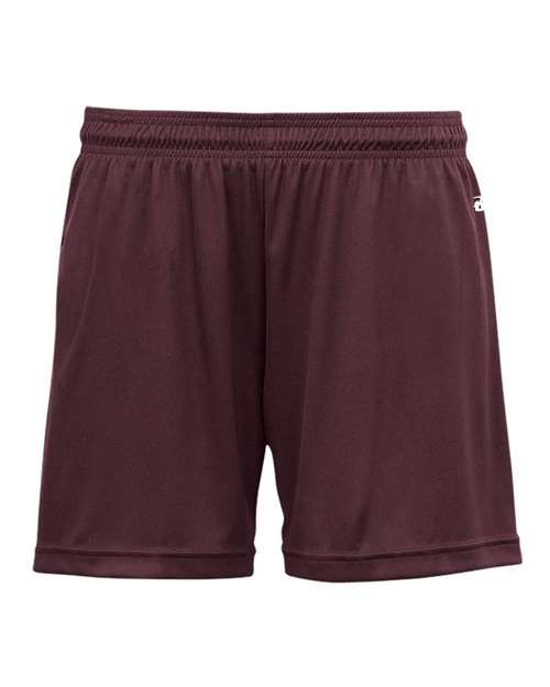 Badger 4116 Women's B-Core 5" Inseam Shorts - Maroon - front