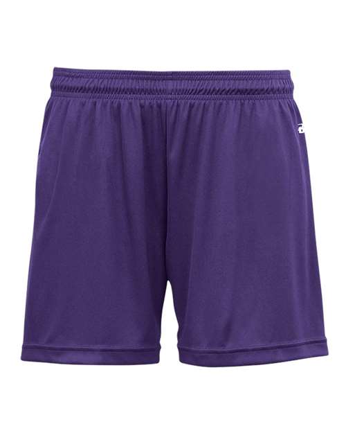 Badger 4116 Women's B-Core 5" Inseam Shorts - Purple - front