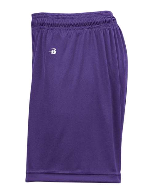 Badger 4116 Women's B-Core 5" Inseam Shorts - Purple - side