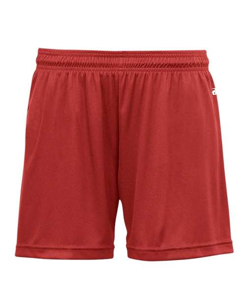 Badger 4116 Women's B-Core 5" Inseam Shorts - Red - front