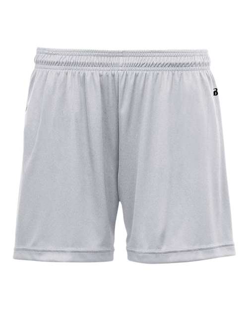 Badger 4116 Women's B-Core 5" Inseam Shorts - Silver - front
