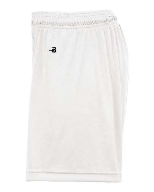 Badger 4116 Women's B-Core 5" Inseam Shorts - White - side