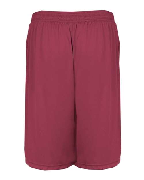 Badger 4119 Men's B-Core 10" Shorts with Pockets - Cardinal - back
