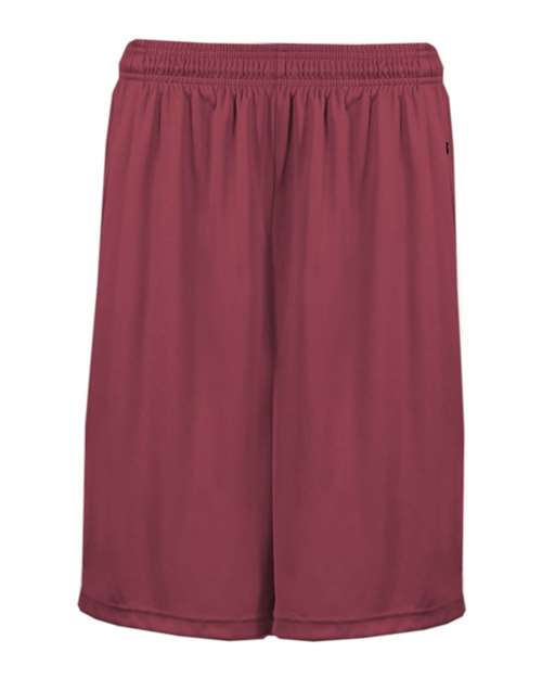 Badger 4119 Men's B-Core 10" Shorts with Pockets - Cardinal - front