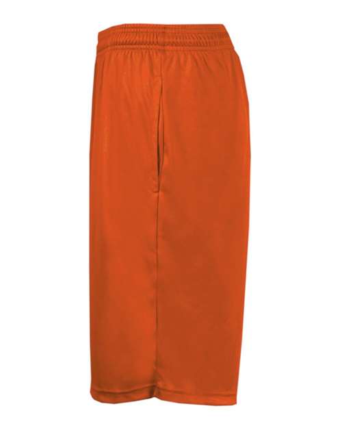 Badger 4119 Men's B-Core 10" Shorts with Pockets - Burnt Orange - side