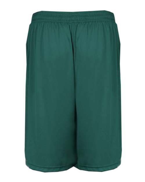 Badger 4119 Men's B-Core 10" Shorts with Pockets - Forest - back