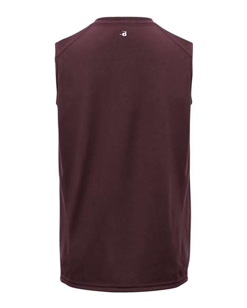Badger 4130 Men's B-Core Sleeveless T-Shirt - Maroon - back