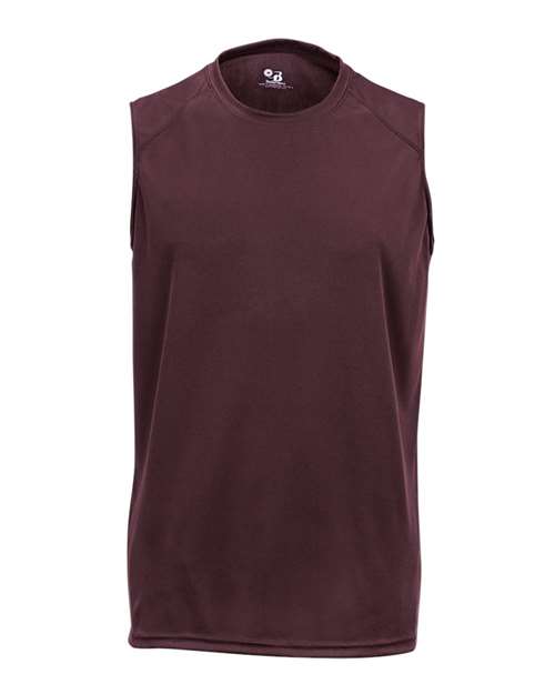 Badger 4130 Men's B-Core Sleeveless T-Shirt - Maroon - front