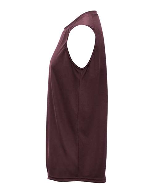 Badger 4130 Men's B-Core Sleeveless T-Shirt - Maroon - side