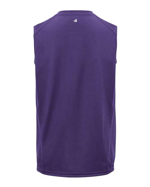 Badger 4130 Men's B-Core Sleeveless T-Shirt - Purple - back