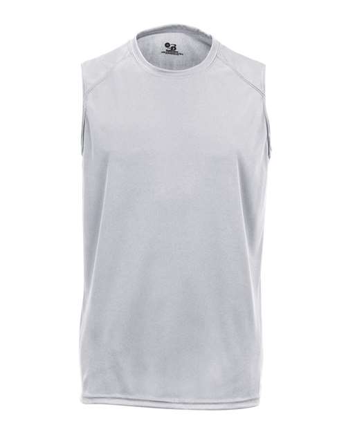 Badger 4130 Men's B-Core Sleeveless T-Shirt - Silver - front
