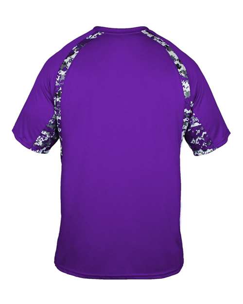 Badger 4140 Men's Hook Digital T-Shirt - Purple/ Purple - back