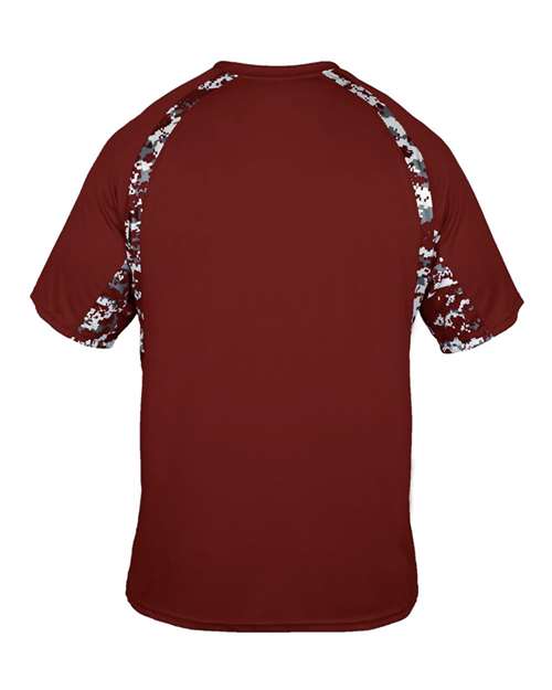 Badger 4140 Men's Hook Digital T-Shirt - Cardinal/ Cardinal Digital - back
