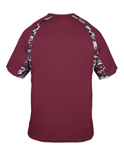 Badger 4140 Men's Hook Digital T-Shirt - Maroon/ Maroon Digital - back