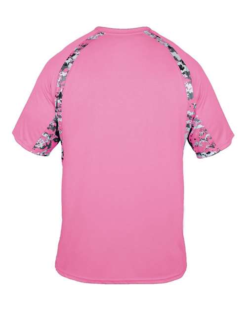 Badger 4140 Men's Hook Digital T-Shirt - Pink/ Pink Digital - back