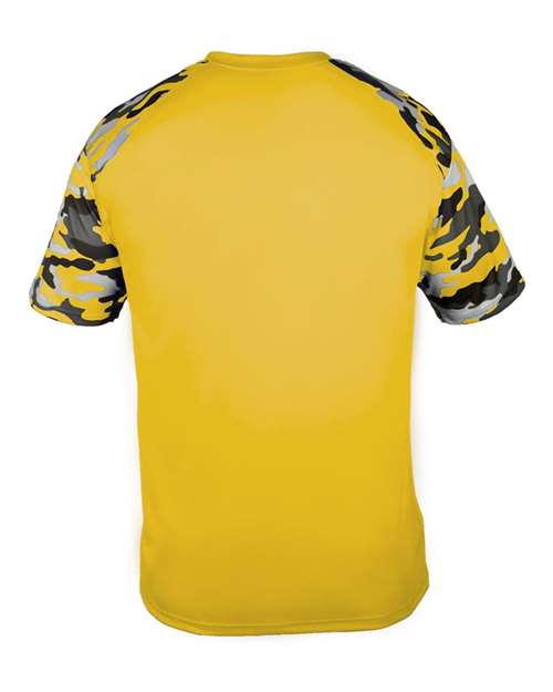 Badger 4141 Men's Camo Sport T-Shirt - Gold/ Gold Camo - back
