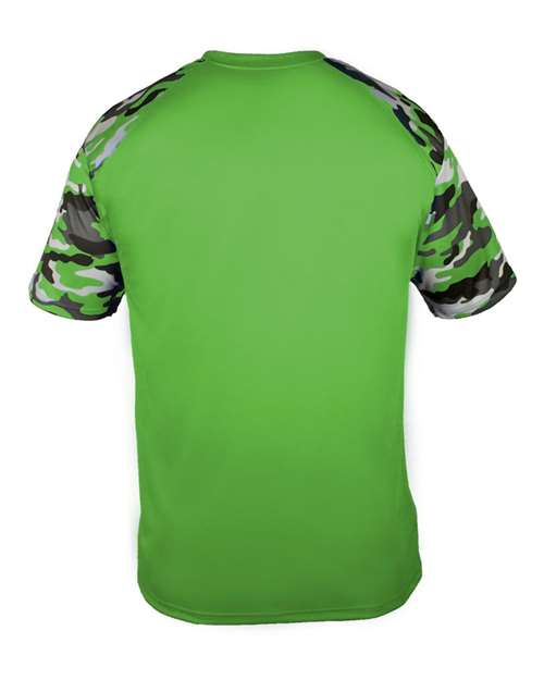 Badger 4141 Men's Camo Sport T-Shirt - Lime/ Lime Camo - back