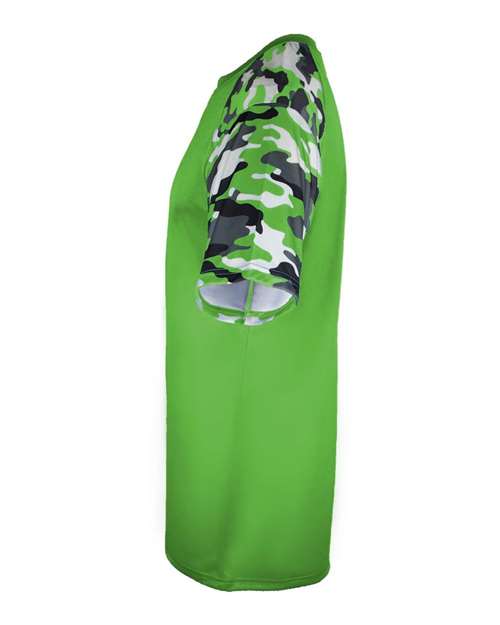 Badger 4141 Men's Camo Sport T-Shirt - Lime/ Lime Camo - side