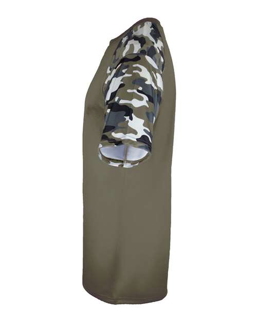 Badger 4141 Men's Camo Sport T-Shirt - OD Green/ OD Green Camo - side