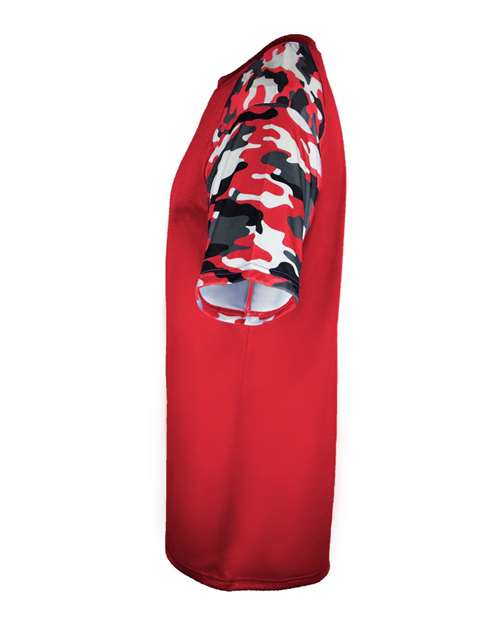 Badger 4141 Men's Camo Sport T-Shirt - Red/ Red Camo - side