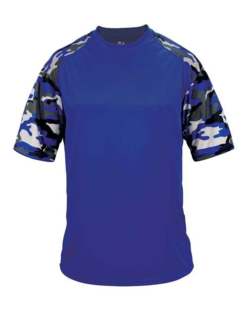 Badger 4141 Men's Camo Sport T-Shirt - Royal/ Royal Camo - front