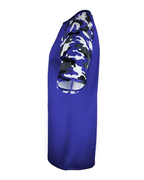 Badger 4141 Men's Camo Sport T-Shirt - Royal/ Royal Camo - side