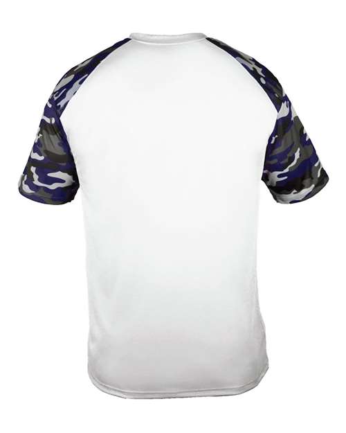 Badger 4141 Men's Camo Sport T-Shirt - White/ Navy Camo - back