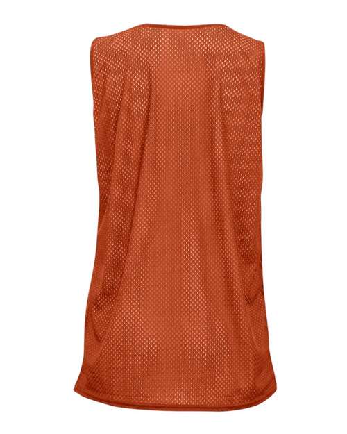 Badger 8978 Women's Pro Mesh Reversible Tank Top - Burnt Orange White - back