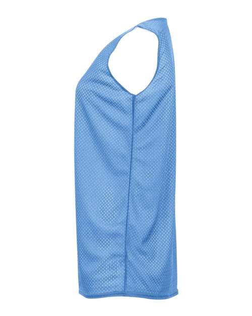 Badger 8978 Women's Pro Mesh Reversible Tank Top - Columbia Blue/ White - side