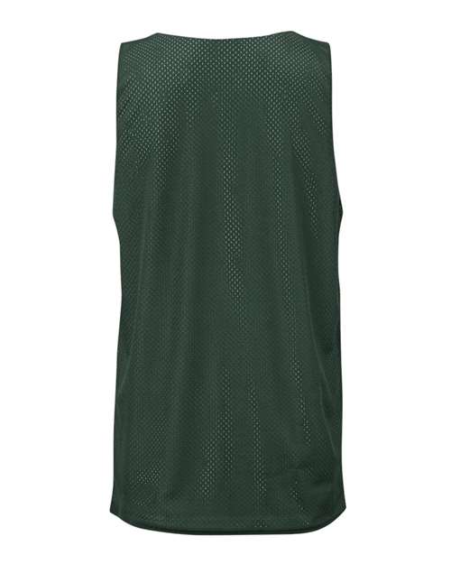 Badger 8978 Women's Pro Mesh Reversible Tank Top - Forest/ White - back