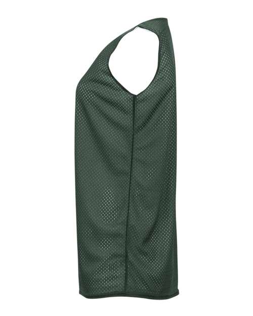 Badger 8978 Women's Pro Mesh Reversible Tank Top - Forest/ White - side