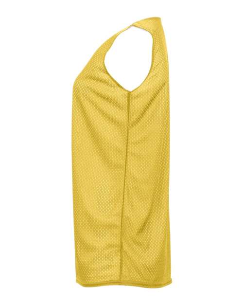 Badger 8978 Women's Pro Mesh Reversible Tank Top - Gold/ White - side