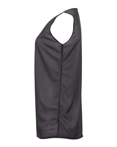 Badger 8978 Women's Pro Mesh Reversible Tank Top - Graphite/ White - side
