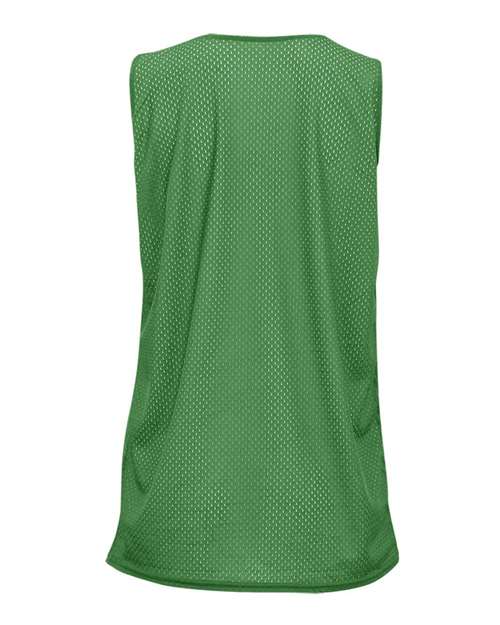 Badger 8978 Women's Pro Mesh Reversible Tank Top - Kelly/ White - back