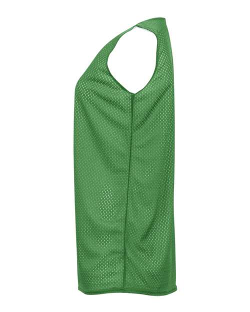 Badger 8978 Women's Pro Mesh Reversible Tank Top - Kelly/ White - side