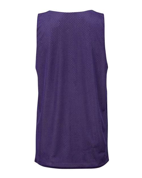 Badger 8978 Women's Pro Mesh Reversible Tank Top - Purple/ White - back