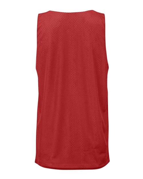 Badger 8978 Women's Pro Mesh Reversible Tank Top - Red/ White - back