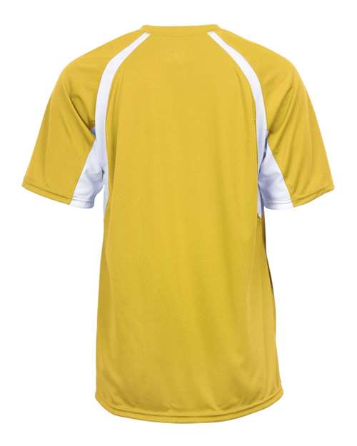 Badger 4144 Men's B-Core Hook T-Shirt - Gold/ White - back
