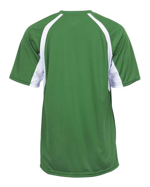 Badger 4144 Men's B-Core Hook T-Shirt - Kelly/ White - back