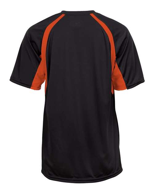 Badger 4144 Men's B-Core Hook T-Shirt - Black/ Burnt Orange - back