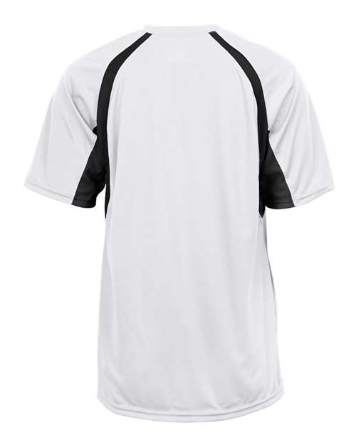 Badger 4144 Men's B-Core Hook T-Shirt - White/ Black - back