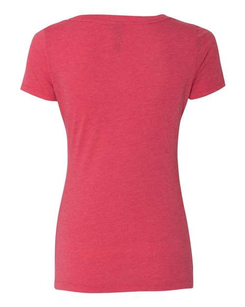 Next Level 6730 Women’s Triblend Scoop Neck Tee - Vintage Shocking Pink - back