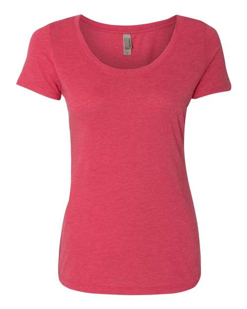 Next Level 6730 Women’s Triblend Scoop Neck Tee - Vintage Shocking Pink - front