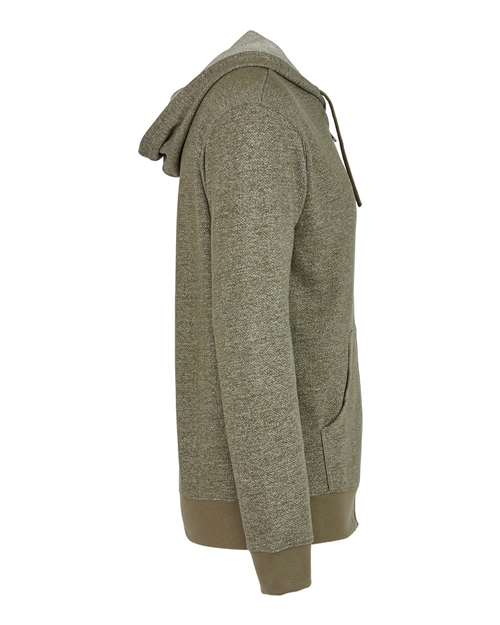 Next Level 9600 Unisex Pacifica Full-Zip Hoodie Sweatshirt - Military Green - side