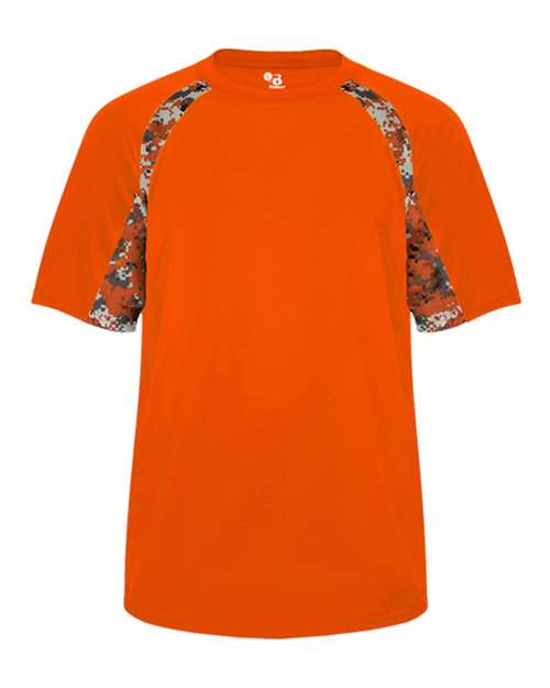 Badger 4140 Men's Hook Digital T-Shirt - Burnt Orange/ Burnt Orange - front