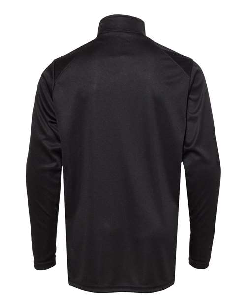 Badger 2102 Youth B-Core Quarter-Zip Pullover - Black/ Graphite - back