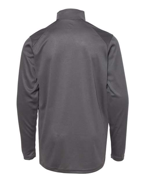Badger 2102 Youth B-Core Quarter-Zip Pullover - Graphite/ Black - back